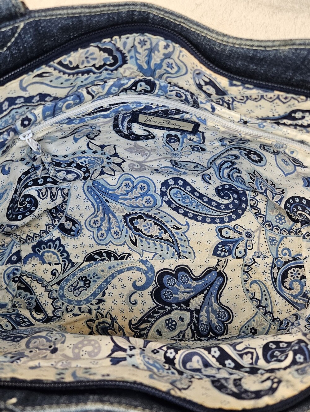 Vera Bradley Quilted Denim Tote Bag - Picture 9 of 10